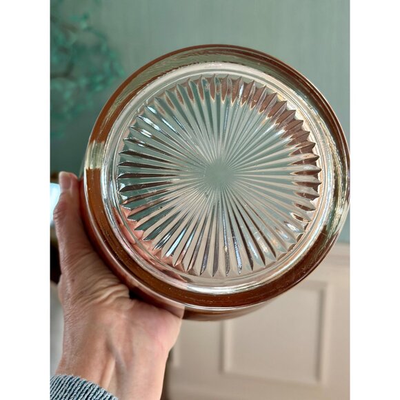 MCM Culver glass ice bucket in tortoise pattern with star cut base - Picture 6 of 6